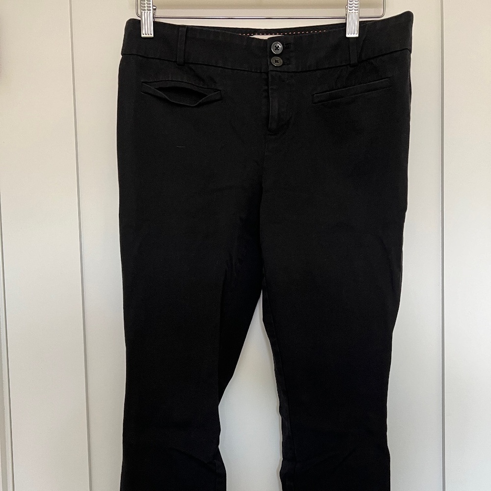 Anthropologie Women Black Essential Slim Trousers Size 8